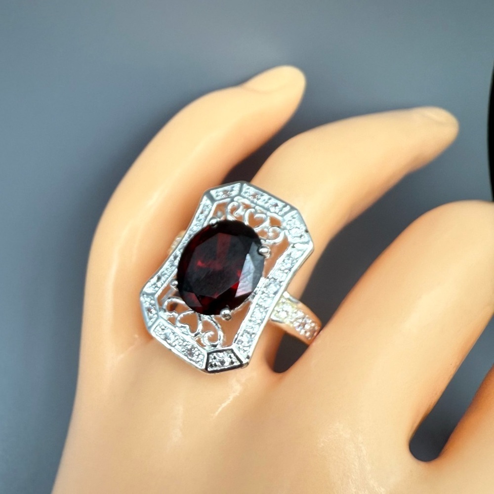 Filigree Statement Ring 925 Solid Sterling Silver… - image 2